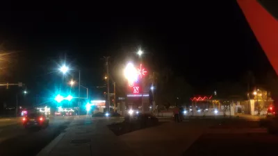 Walking on the best parts of Las Vegas strip up to the neon museum : Arriving at the neon museum by foot