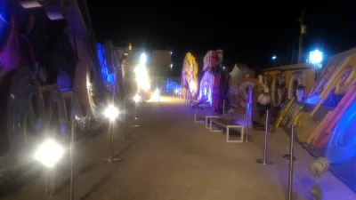 Walking on the best parts of Las Vegas strip up to the neon museum : Walking in the neon museum