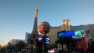 Walking on the best parts of Las Vegas strip up to the neon museum : Paris hotel in Vegas