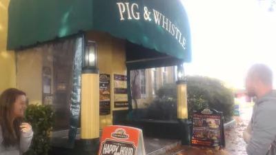What are the best places to eat in Rotorua? : In front of the Pig&Whistle restaurant