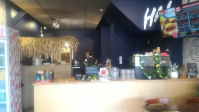Cheap eats Auckland: what are the best cheap places to eat in Auckland? : Entrance counter at Ha! Poke Bowl Hawaiian restaurant Ponsonby