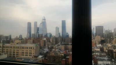 Evénement Ezoic Pubtelligence au siège de Google à New York : Vue sur Manhattan supérieur depuis le restaurant au 11ème étage