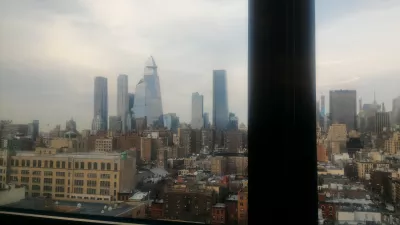 Evenimentul Ezoic Pubtelligence din sediul Google NYC : Vedere din Manhattan de sus din restaurantul de la etajul 11