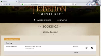 Hobbiton movie set tour, a visit of the hobbit village in New Zealand : Buying the tour on the official website