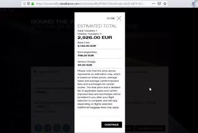 How to prepare for traveling the world? : StarAlliance round the world ticket example two, trip cost