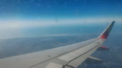 Layover in Lisbon, Portugal with city tour : Atlantic ocean view before landing in Lisbon airport