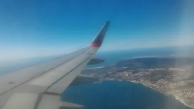 Layover in Lisbon, Portugal with city tour : View on Lisbon city before landing