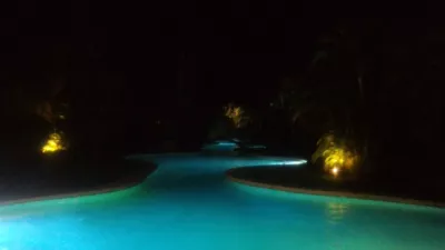 How is the longest swimming pool in Polynesia? : Swimming at night under the stars watching the mikly way in its full glory