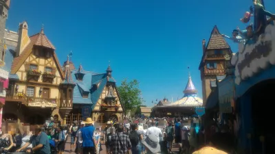 How is a one day visit at Disney's Magic Kingdom? : Houses in medieval area