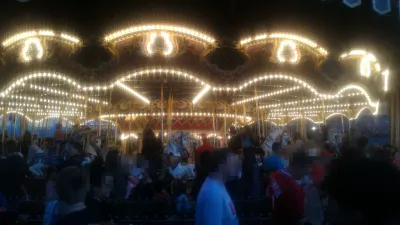 How is a one day visit at Disney's Magic Kingdom? : Merry go round behind Cinderella's castle