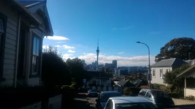 What are the best places to stay in Auckland New Zealand? : View on Auckland Sky Tower from an AirBNB in Ponsonby