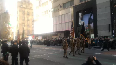 Saint Patrick's day parade New York City 2019 : World war veterans band