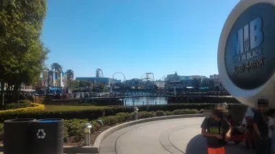 How is a day at Universal Studios Orlando? : Beautiful park view from Men in Black's area