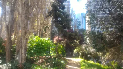 The best walking San Francisco city tour! : Green area in business district