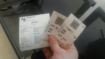 Gira mundial segundo continente: llegada a USA : Billetes de tren de tránsito de NJ del aeropuerto de Newark a Manhattan, Nueva York