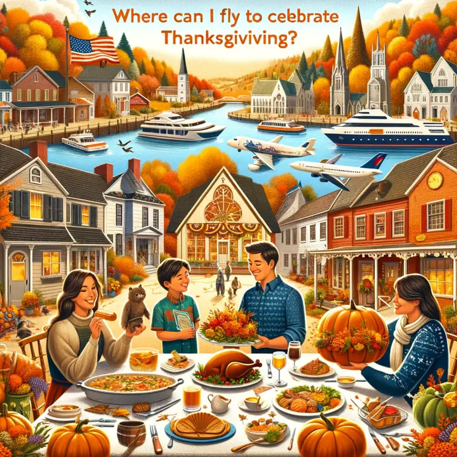 ¿Dónde puedo volar para celebrar el Día de Acción de Gracias? : Puesta de sol en el lago Ginebra para vacaciones de Acción de Gracias