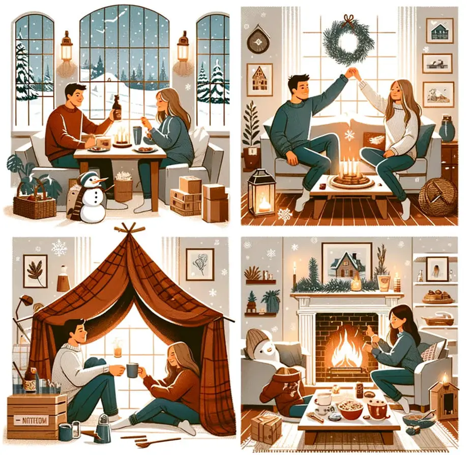 Ideas divertidas y creativas para la estadía en invierno para parejas