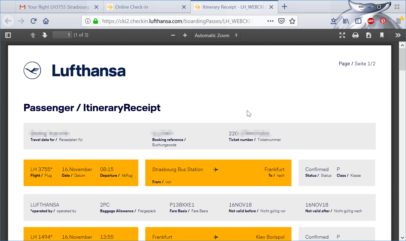 check my trip lufthansa