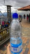 Via Monserrate hiking trail - Water frozen in the bottle at the end of the hike